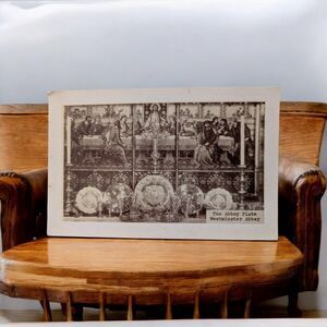 The Abbey Plate Greetings From Westminster Abbey Brown White Last Supper 1900's